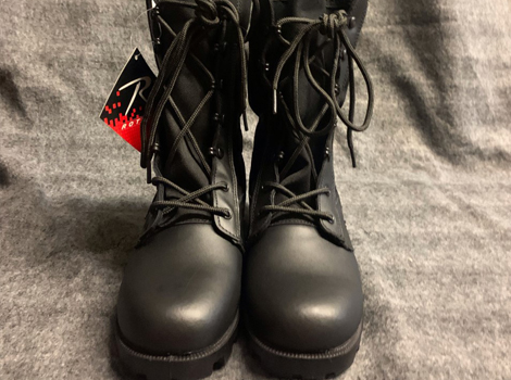 Black Army boots